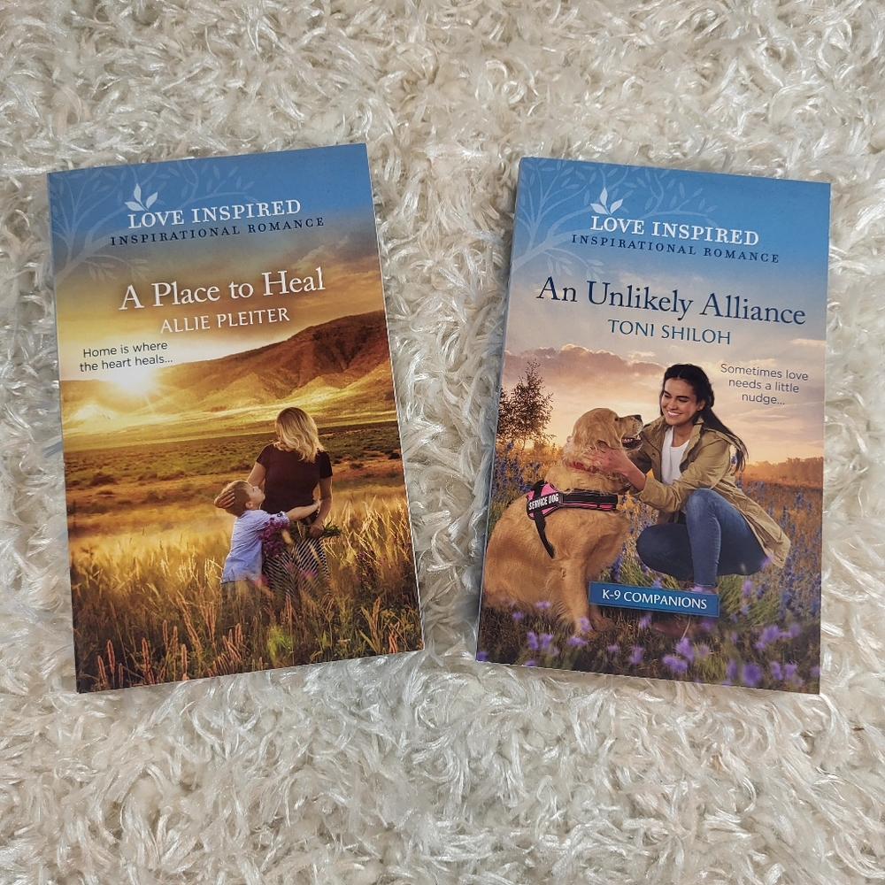 Love Inspired Inspirational Romance, 2 books, A Place to Heal & An Unlikely Al..
